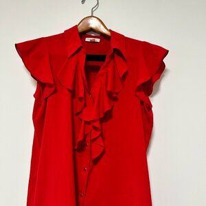 Calvin Klein Dressy  Red Blouse